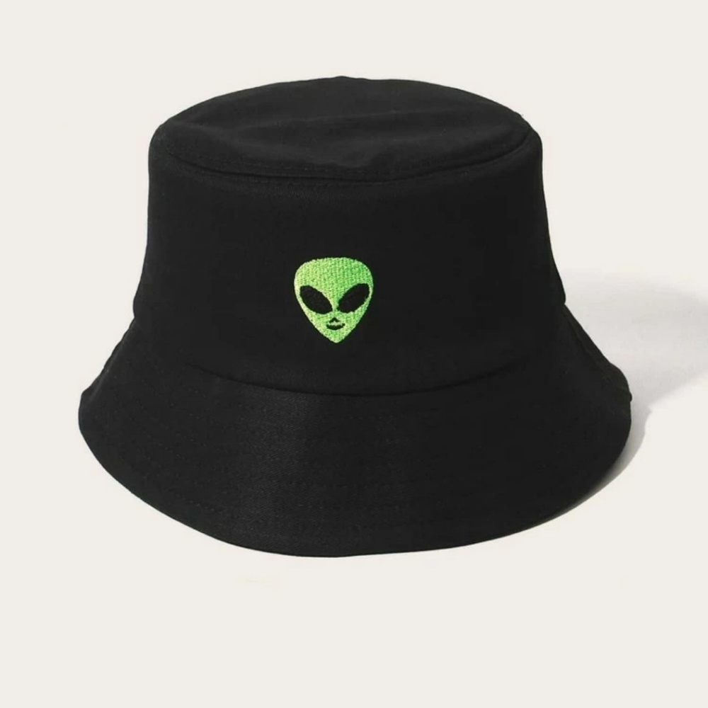ONE LEFT! Extraterrestrial alien bucket hat black